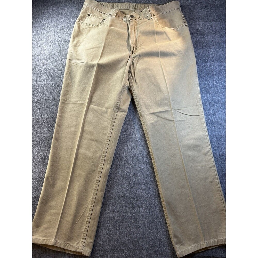Bills Khakis Bullard Twill 5 Pocket Pants Mens 34x27 Khaki Straight Made in USA